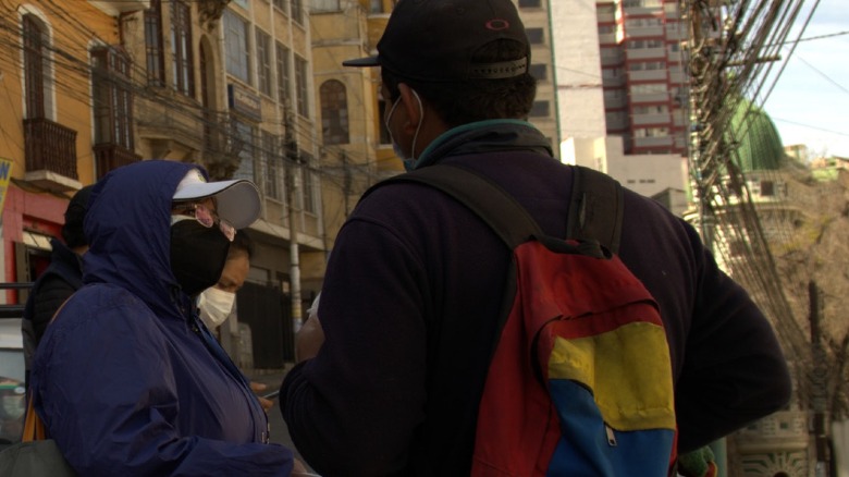 Migrante venezolano en la ciudad de La Paz - Foto: ANF